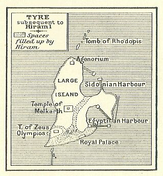 370.jpg Map of Tyre Subsequent to Hiram 
