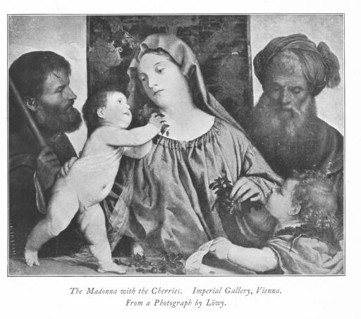 The Madonna with the Cherries. Imperial Gallery, Vienna. From a Photograph by Löwy.
