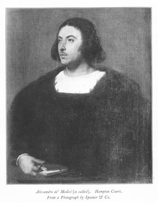 Alessandro de' Medici (so called). Hampton Court. From a Photograph by Spooner & Co.