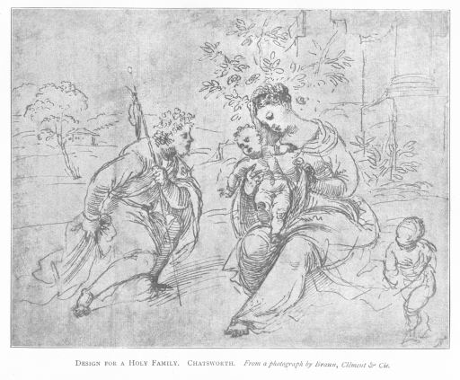 Design for a Holy Family. Chatsworth. From a photograph by Braun, Clément & Cie.